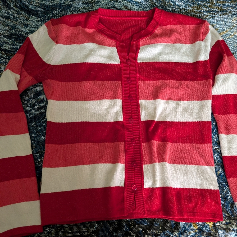 Striped Red and White Sweater